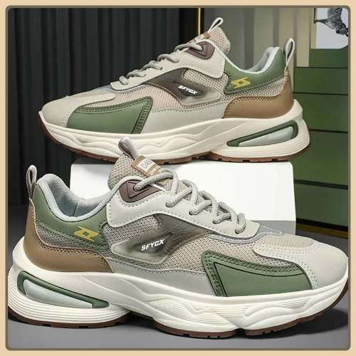 صورة 2025 يجب اقتناؤه للرجال! أحذية مشي شبكية مسامية - مثالية للركض في الهواء الطلق وأحذية الجري غير الرسمية